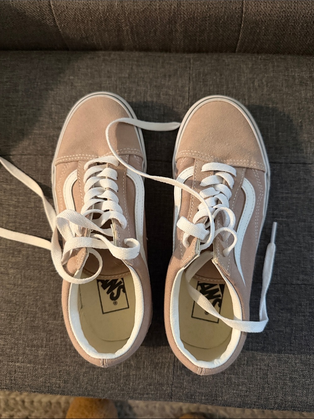 Vans Old Skool Low Top Sneakers - Tan & White